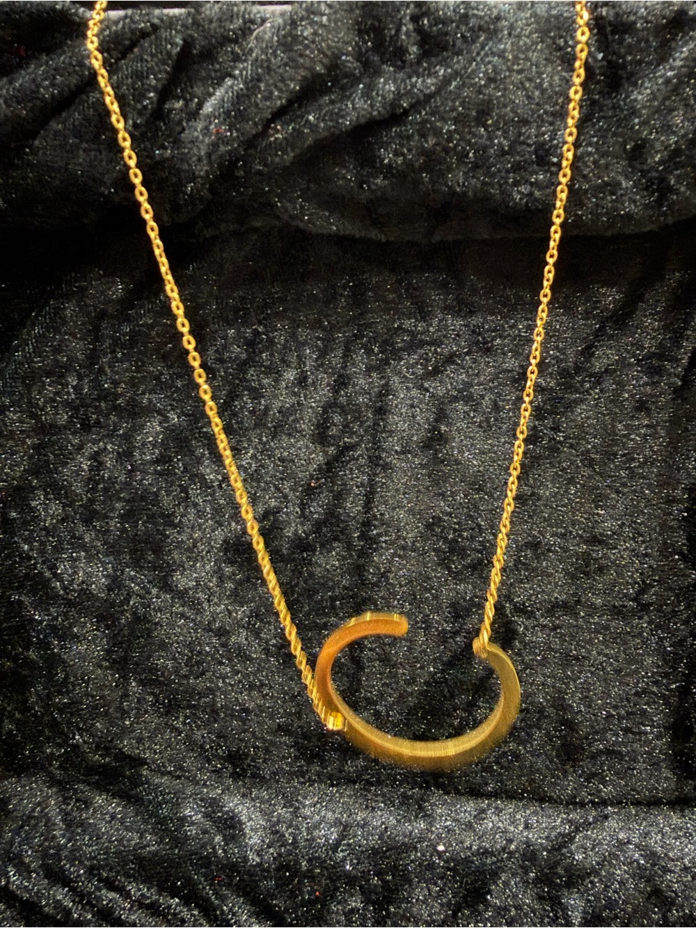 Gold Open Circle Pendant Necklace - Women Jewelry